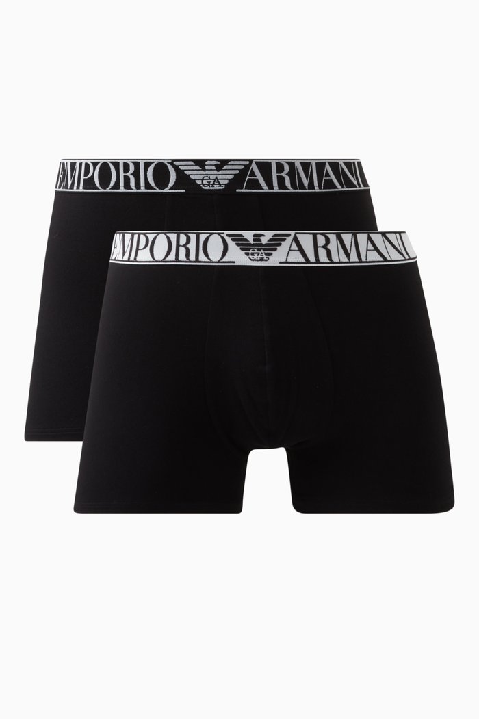 

Endurance Boxers in Cotton Jersey, Set of 2, Black