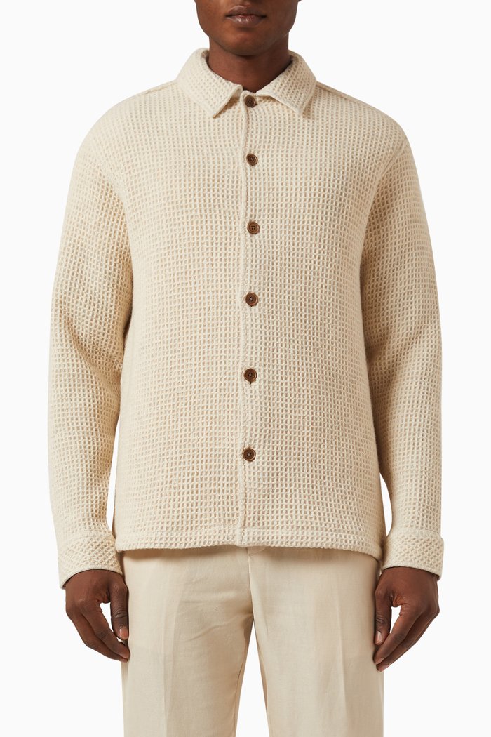 

Castor X Shirt in Waffle Knit, Neutral