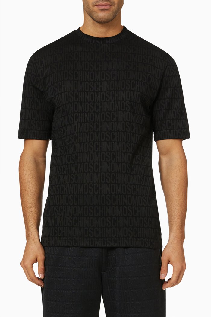 

Logo T-shirt in Jacquard Jersey, Black