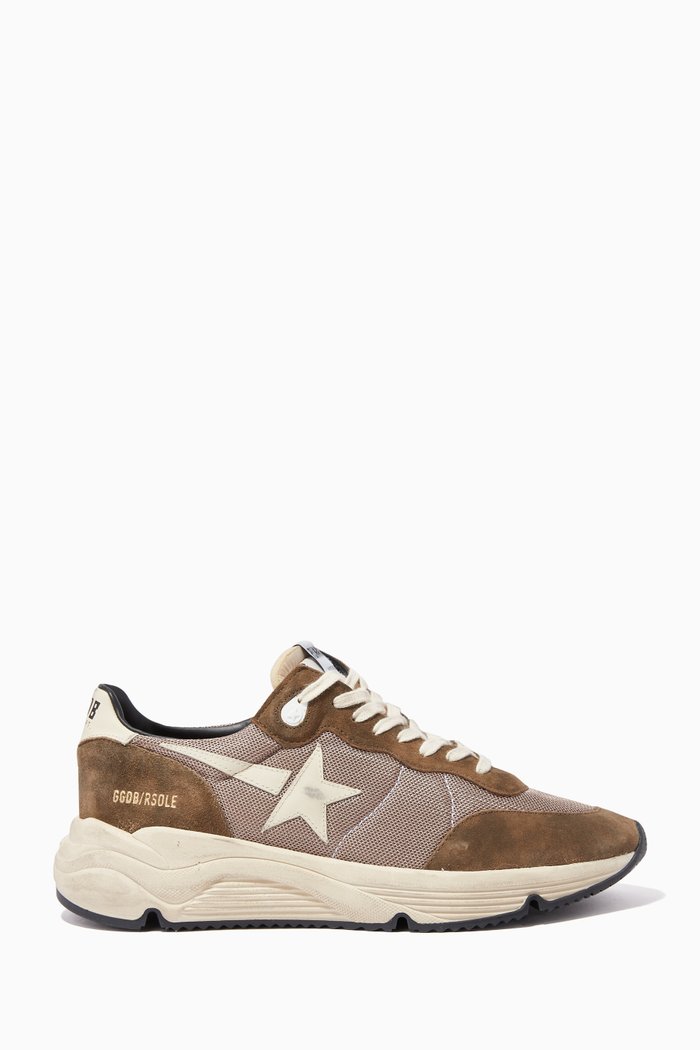 

Running Sole Sneakers in Leather, Neutral