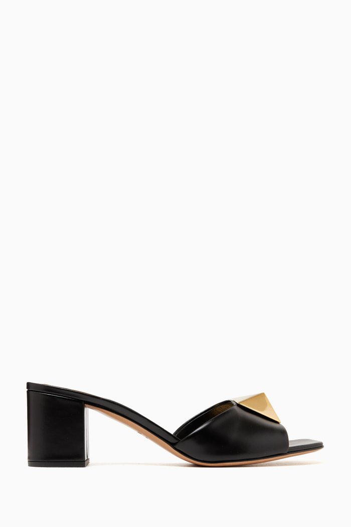 

Valentino Garavani One Stud 60 Mules in Leather, Black