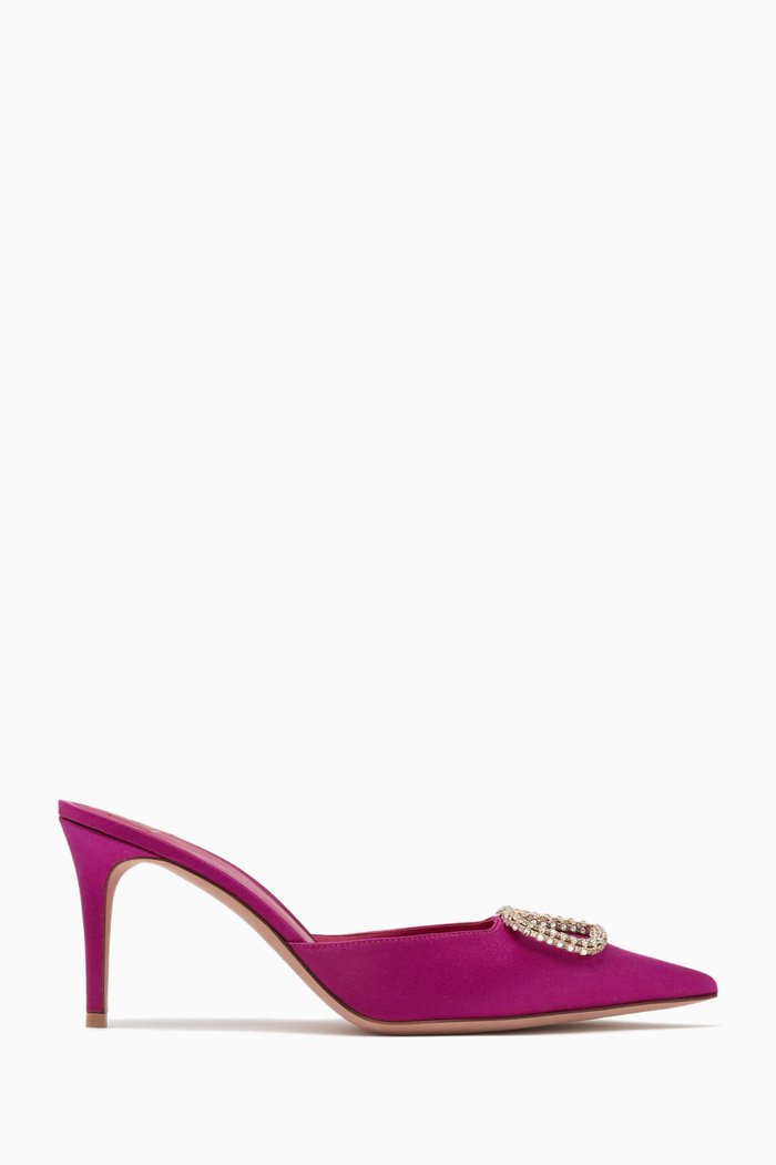 

Valentino Garavani VLogo Signature 80 Mules in Satin, Pink