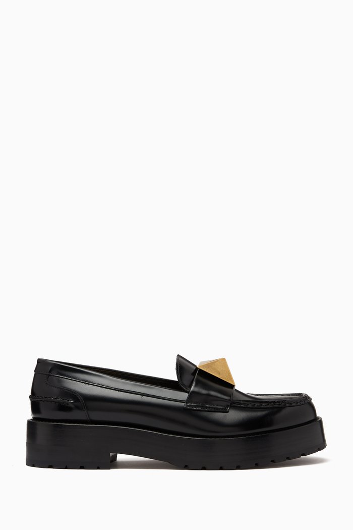 

Slip-on Loafers in Vitello Leather, Black