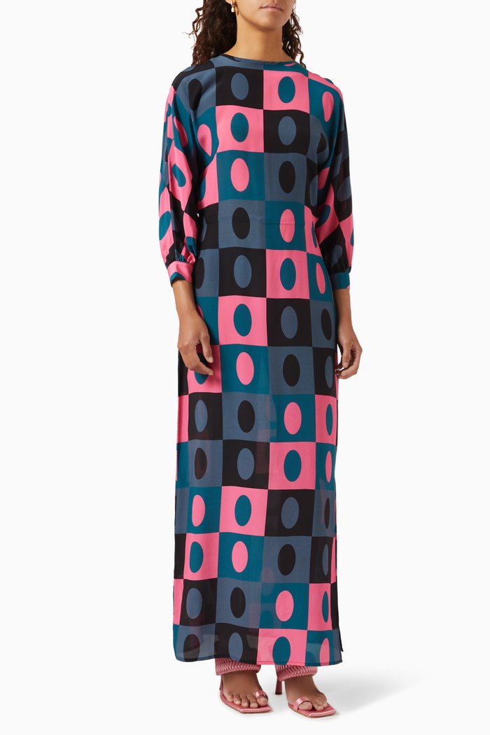 

The Ingres Feliz Maxi Dress in Silk, Pink