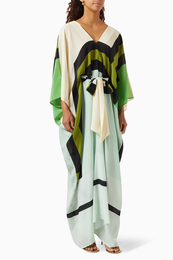 The Wyatt Capri Maxi Dress in Silk-crepe, Green