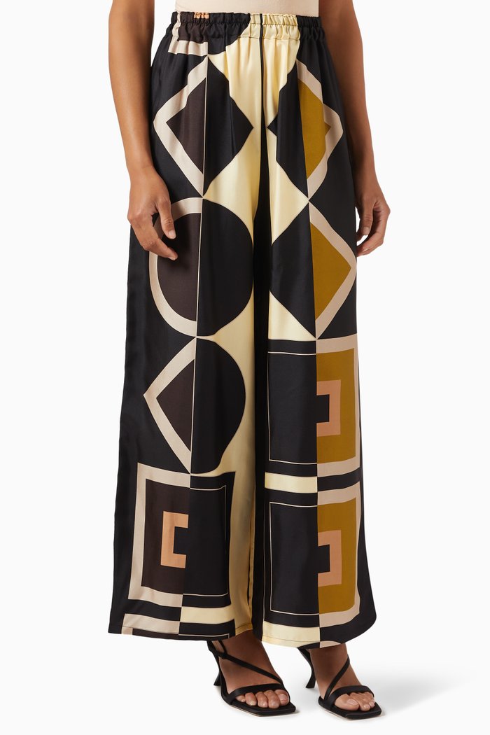 The Pampas Lisbon Pants in Silk-twill, Brown