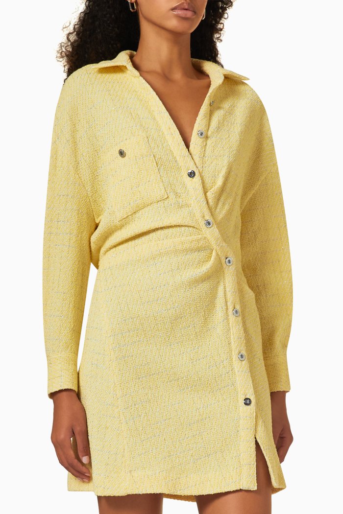

Rillo Mini Dress in Tweed, Yellow