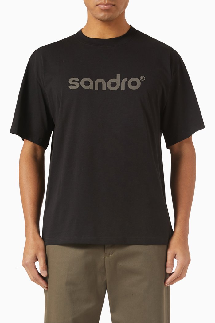 Logo T-shirt in Cotton, Black