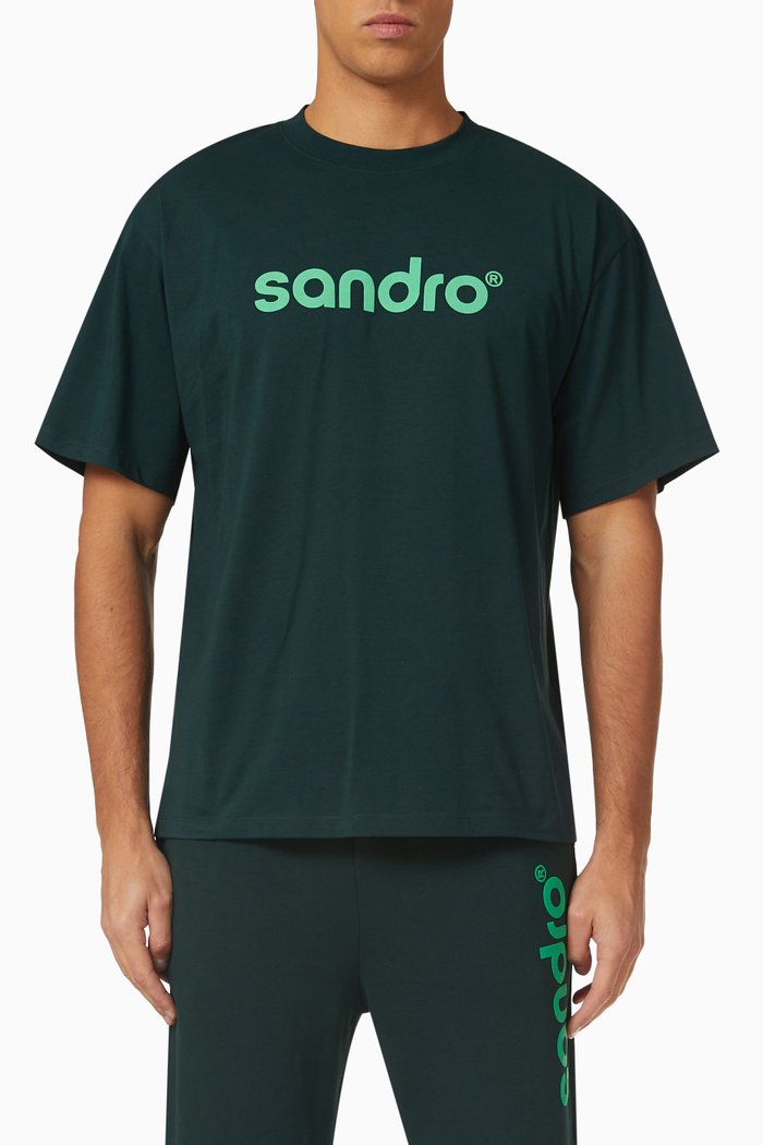 Logo T-shirt in Cotton, Green