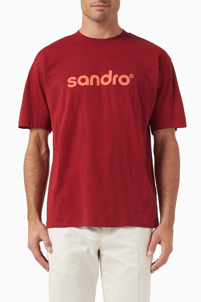 Logo T-shirt in Cotton, Red