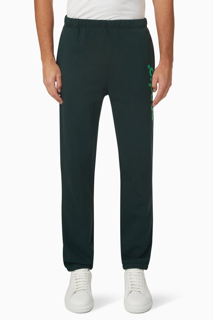 

Logo Sweatpants in Cotton Fleece, Green
