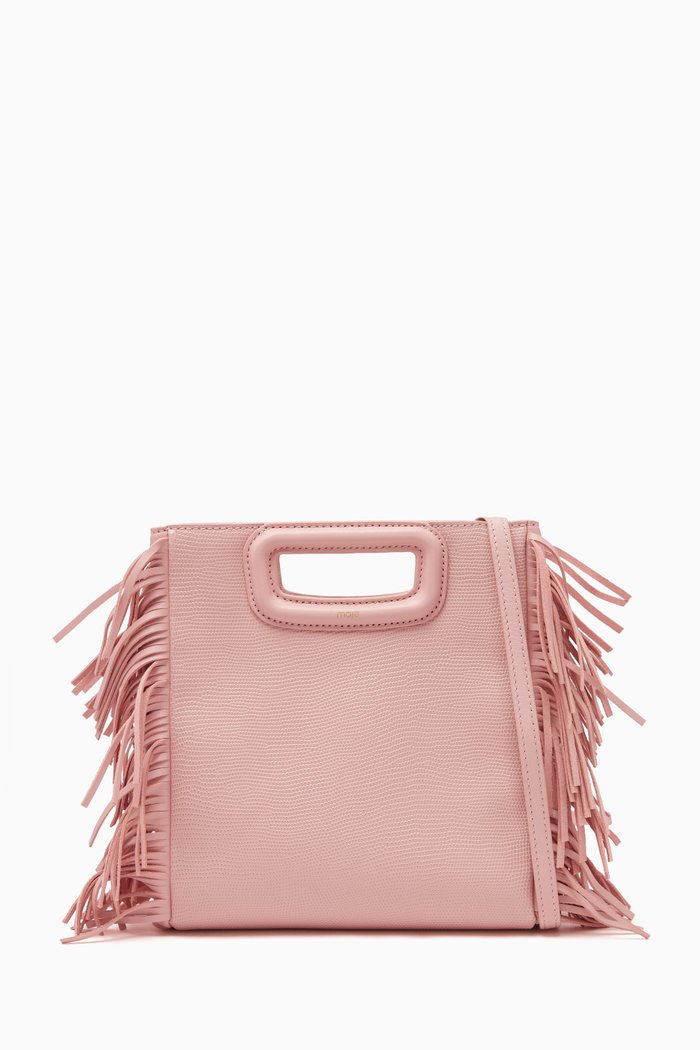 

M Bag in Lizard-embossed Leather, Pink