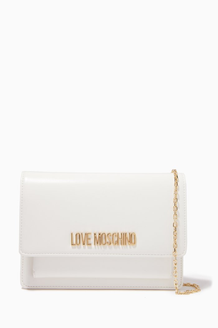 

Evening Crossbody Bag in Smooth Leather, Neutral