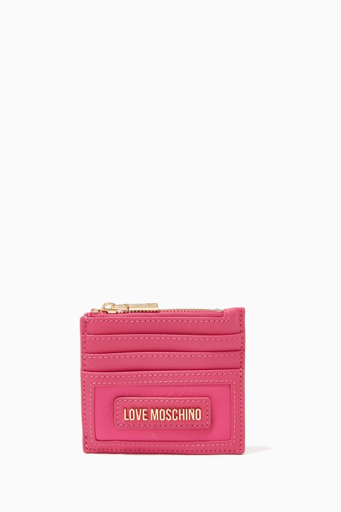 

Timeless Cardholder in Coated Canvas, Pink