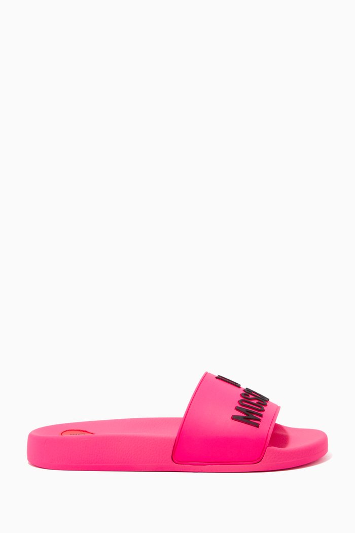 

Logo Pool Slides in Rubber, Pink