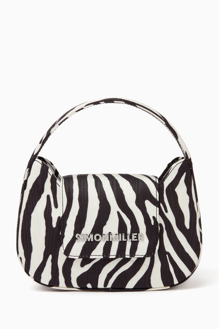 

Mini Retro Shoulder Bag in Viscose Moire, Black