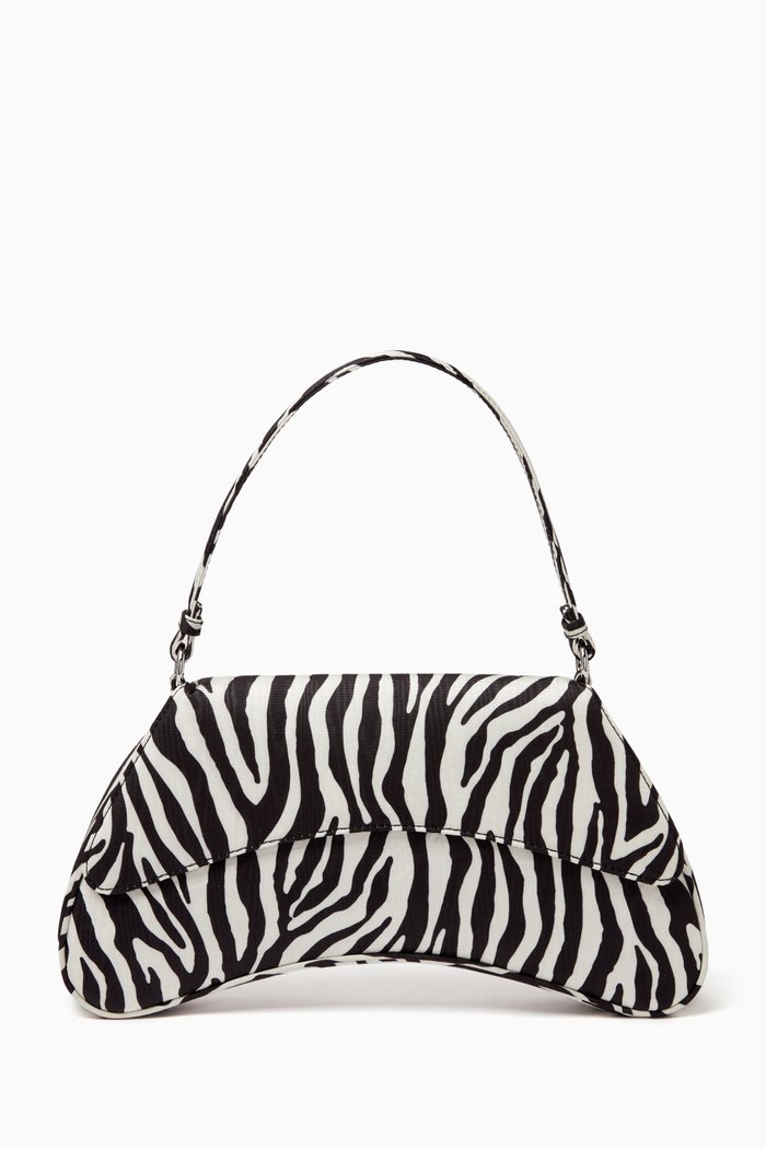 

Boom Shoulder Bag in Viscose Moire, Black
