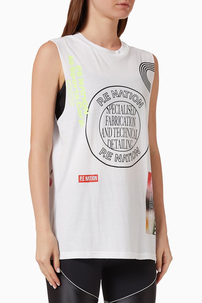 Circuit Tank Top in Organic Cotton, White