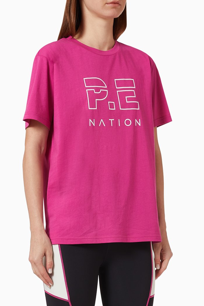 

Heads Up T-shirt in Organic Cotton, Pink