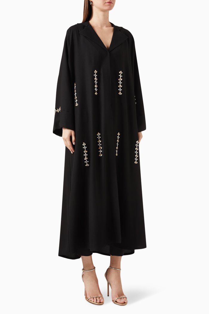 

Embellished Abaya, Black