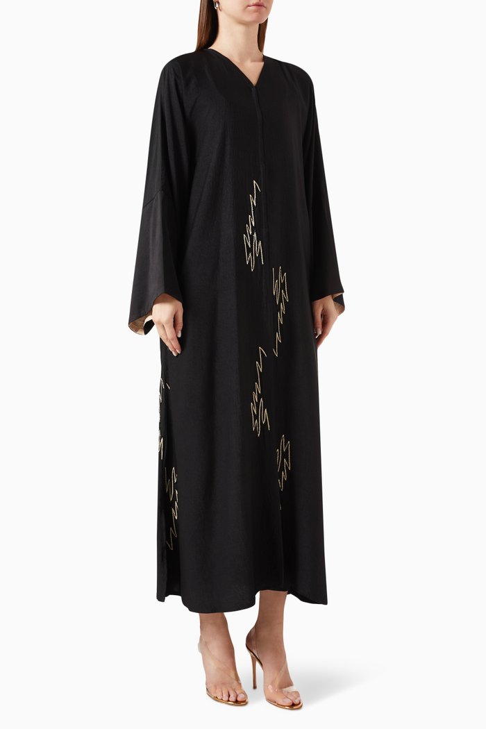 

Embroidered Abaya, Black