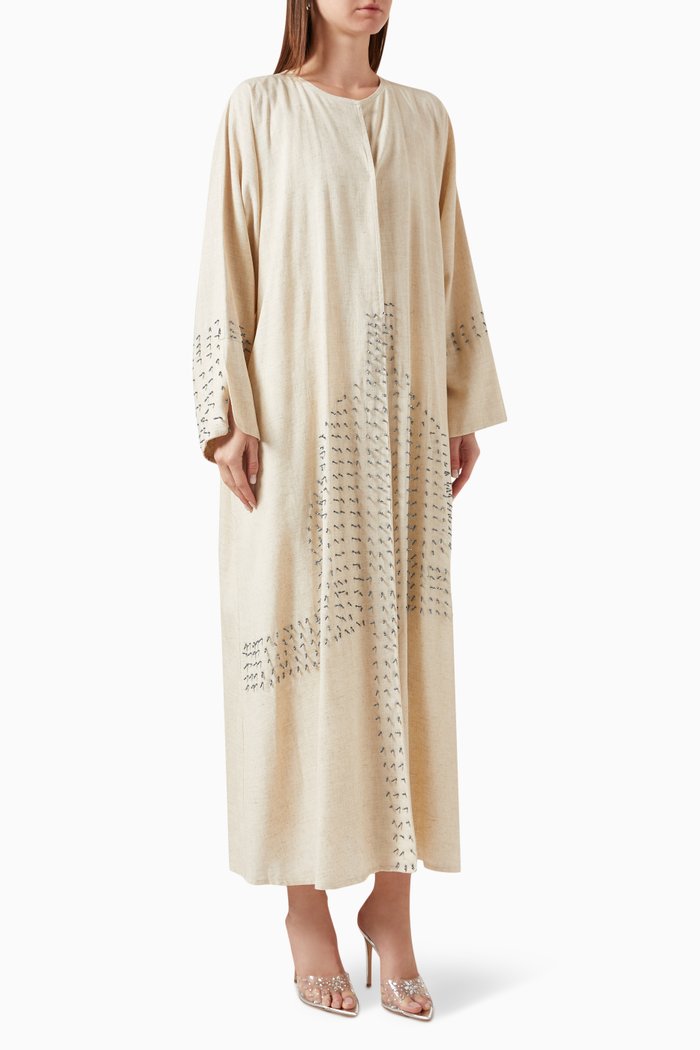 

Bead-embellished Abaya, Neutral