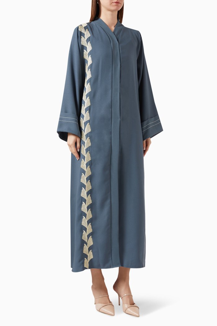 

Embroidered Abaya, Blue