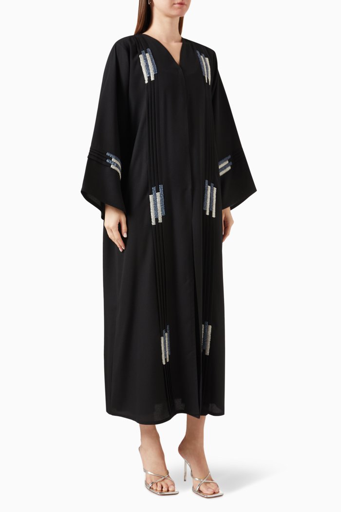 

Bead-embellished Abaya, Black