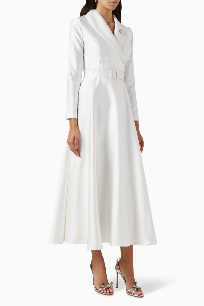 Catwalk Dress in Satin, White