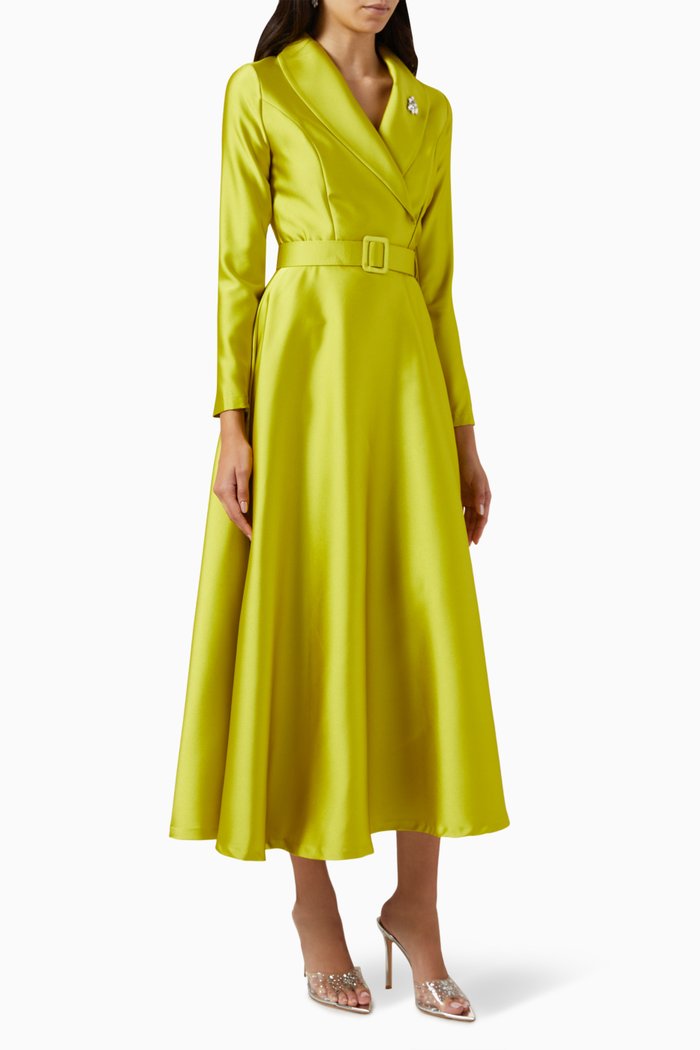 

Catwalk Dress in Satin, Yellow