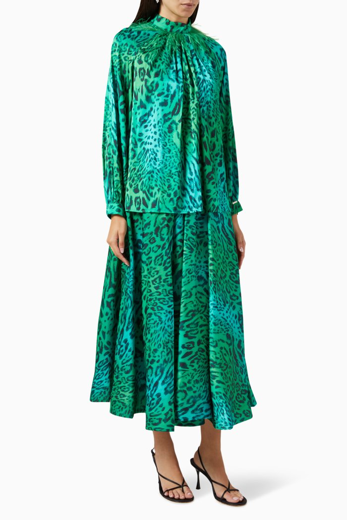 

Aurelia Set in Satin, Green