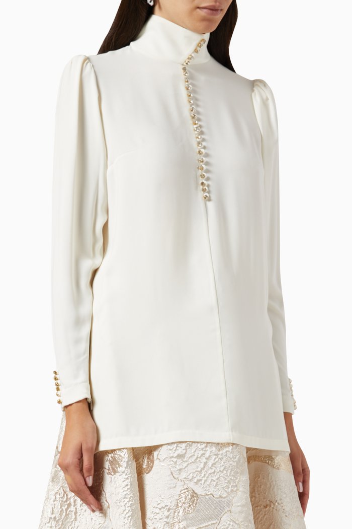 

Amour Blouse in Satin, Neutral