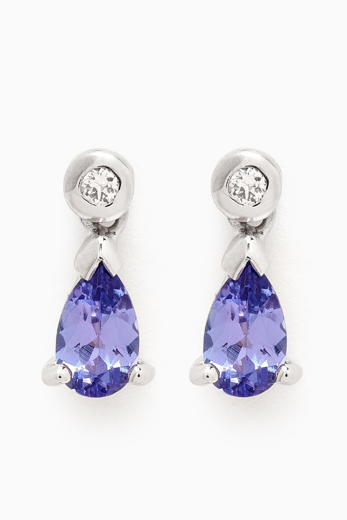 

Tanzanite & Diamonds Earrings in 18kt White Gold