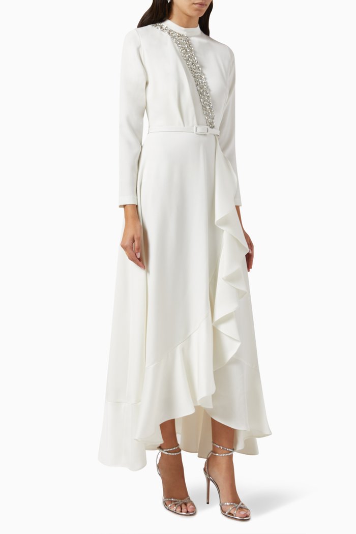 

Sole Maxi Dress in Satin, Neutral