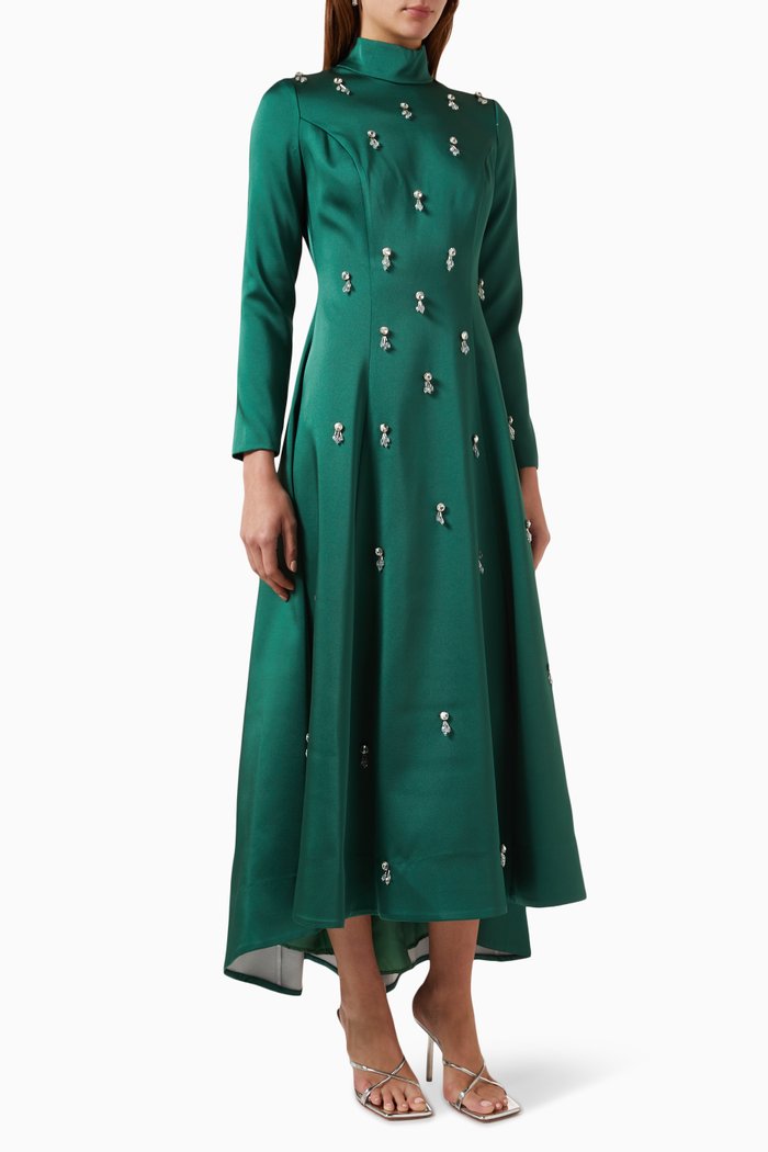 

Rasson Dress in Satin, Green