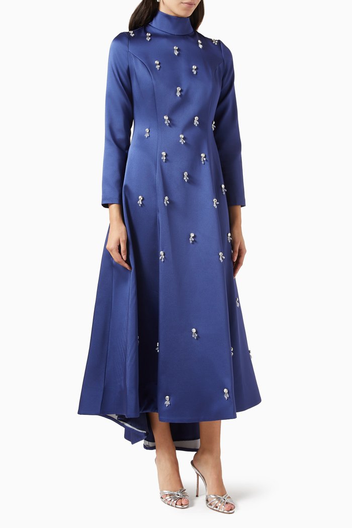 

Rasson Dress in Satin, Blue
