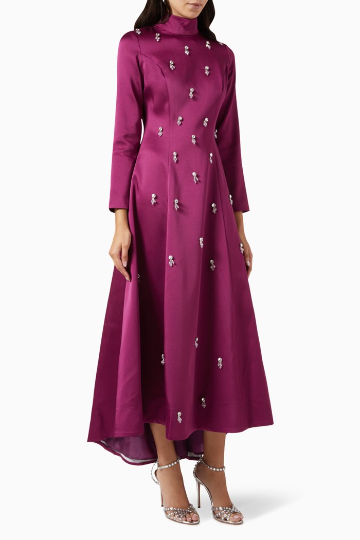 

Rasson Dress in Satin, Purple