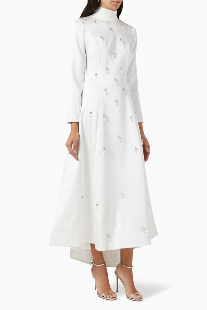 

Rasson Dress in Satin, White