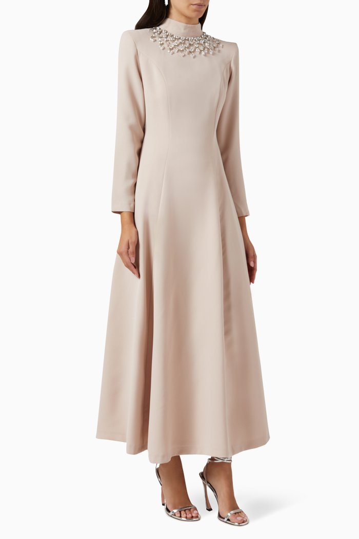 Minerva Dress in Crepe, Pink