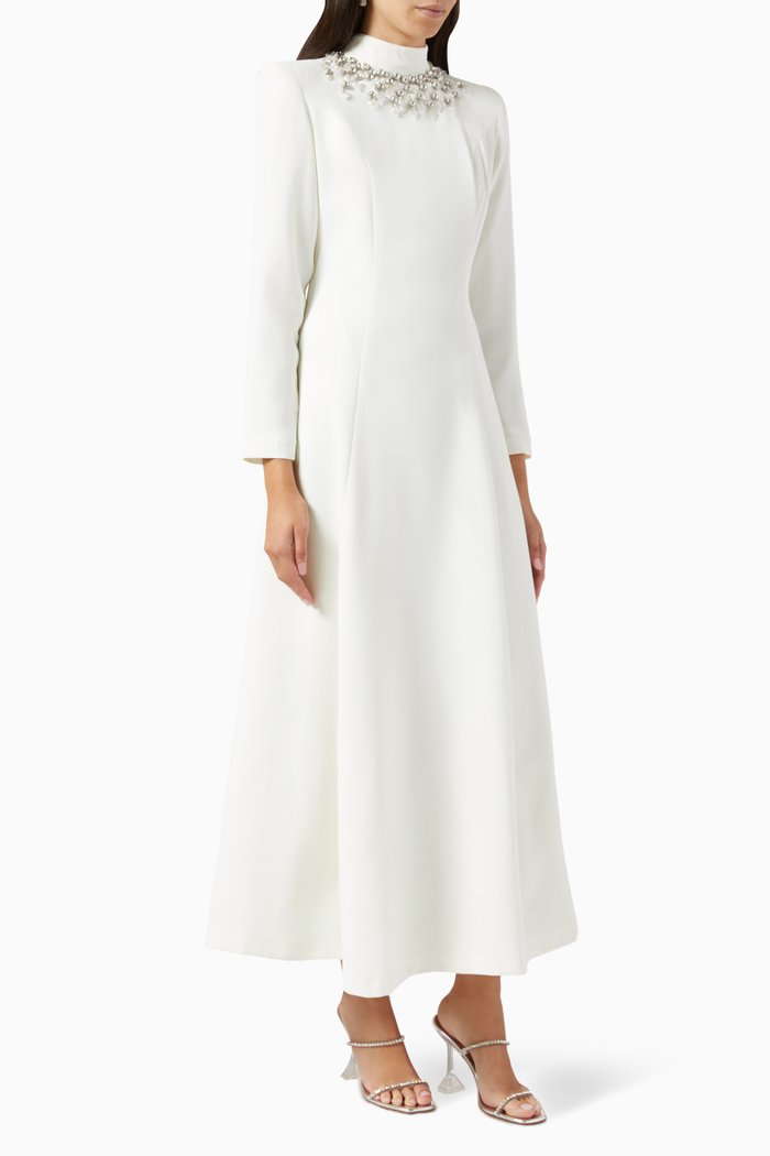

Minerva Dress in Crepe, White