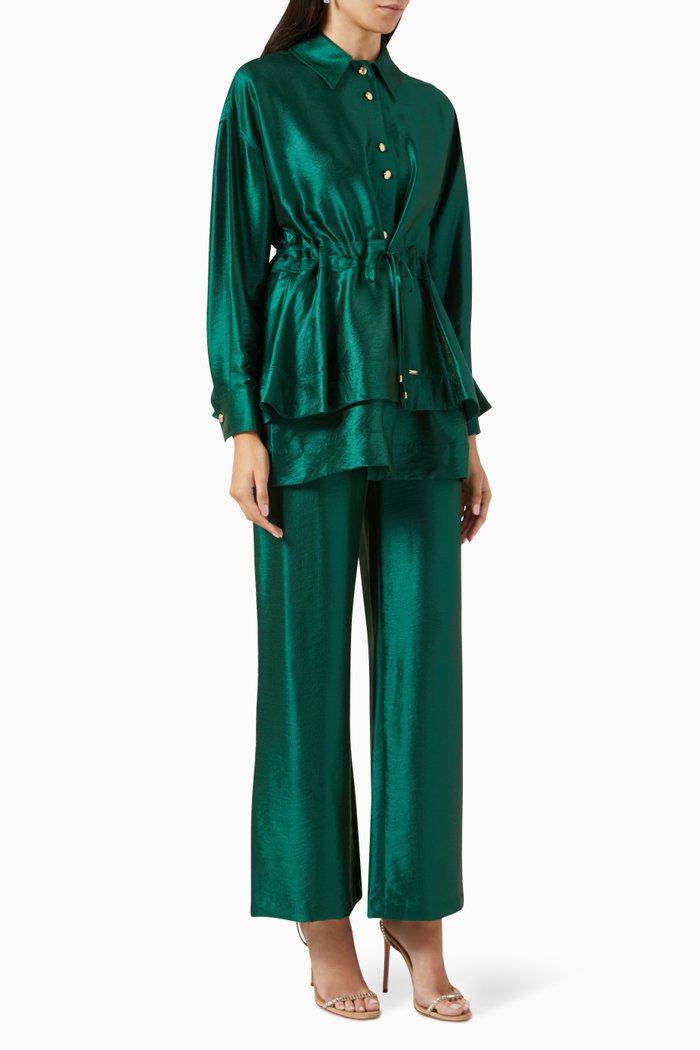 

Francine Suit in Satin, Green