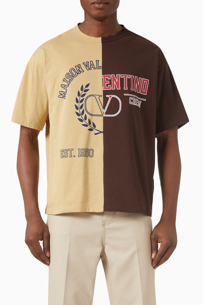 

Valentino Printed T-shirt in Cotton Jersey, Multicolour