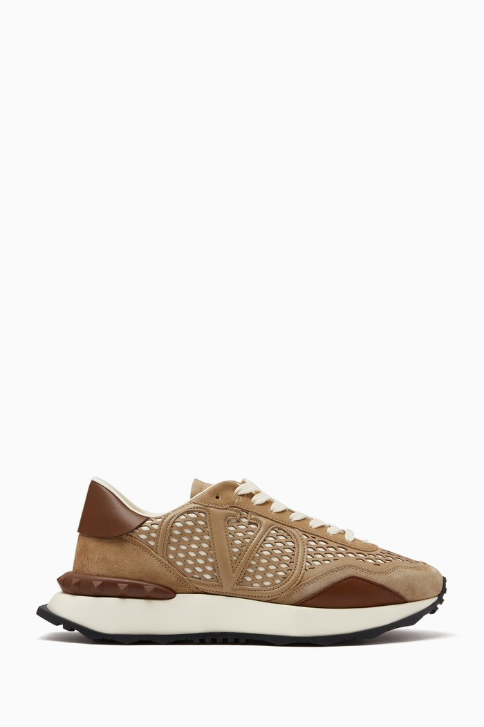 

Netrunner Sneaker in Nappa Leather & Suede, Neutral