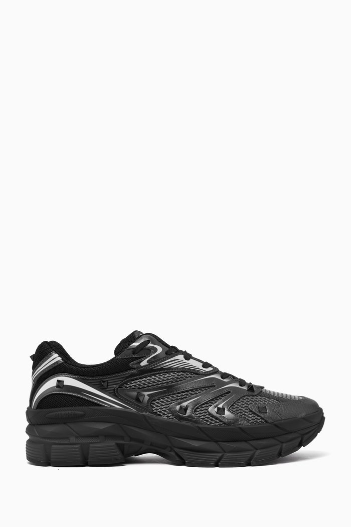 

Valentino Garavani MS-2960 Sneakers in Fabric & Calfskin, Black