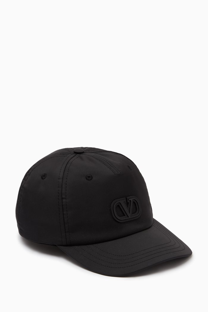 

Valentino Garavani VLogo Baseball Hat in Nylon, Black