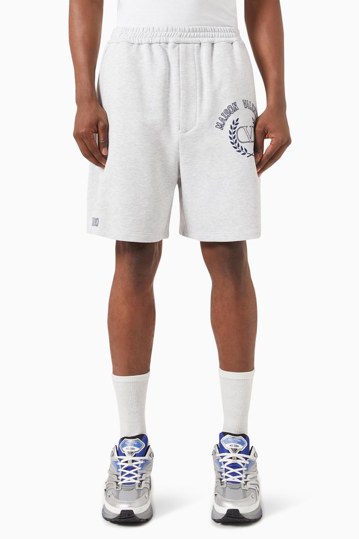 

Valentino Bermuda Shorts in Fleece, Grey