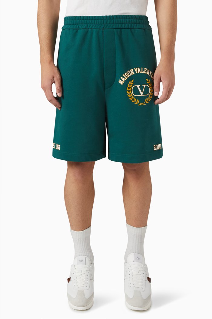 

Valentino Bermuda Shorts in Cotton, Green