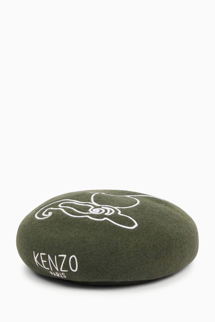 

Souvenir Beret in Wool, Green