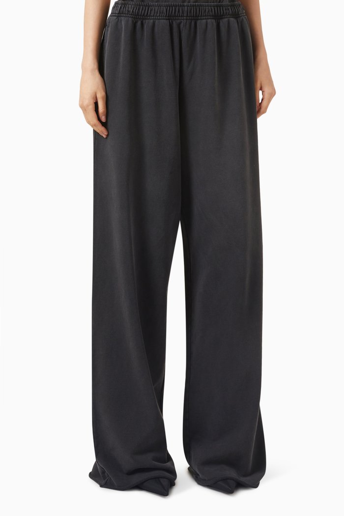

Faded Sweatpants in Cotton-fleece, Black