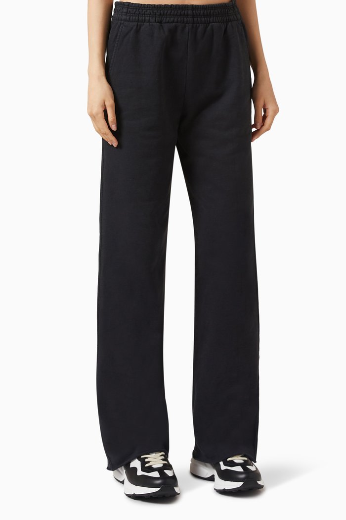 

Logo Track Pants in Cotton, Black